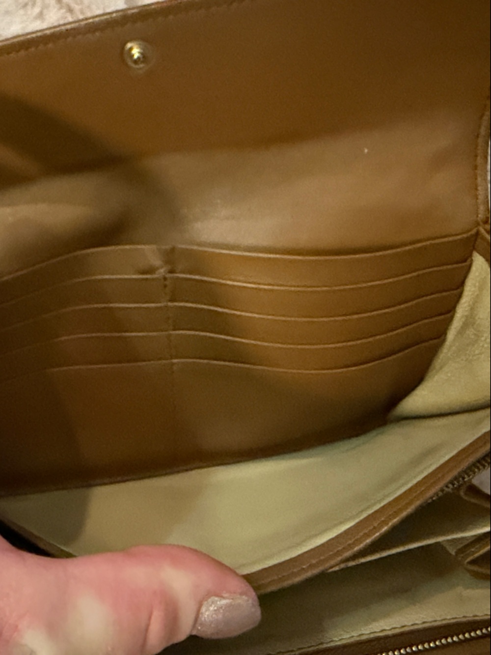 Bottega Veneta Brown Intrecciato Fold-Over Clutch wallet - Picture 6 of 9